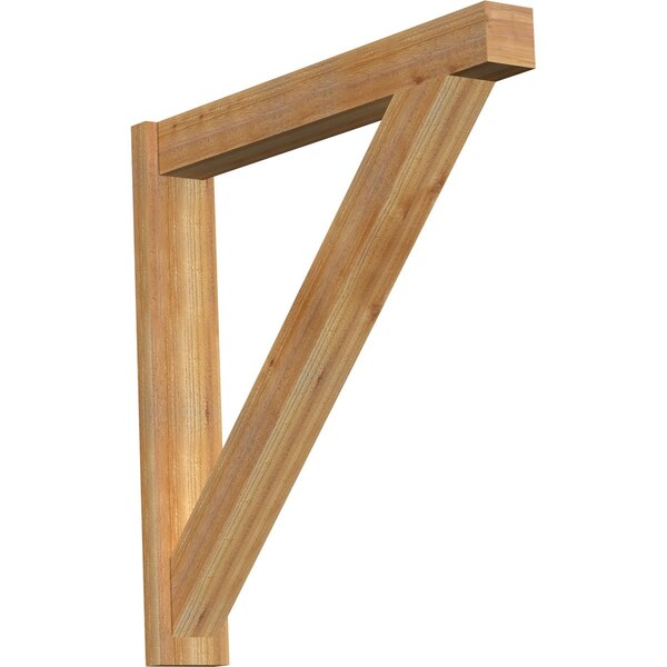 Ekena Millwork Traditional Block Rough Sawn Outlooker, Western Red Cedar, 6"W x 40"D x 40"H OUT06X40X40TRA05RWR - main